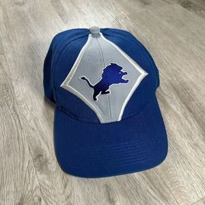 Vintage Starter Detroit Lions Hat Strapback NFL Football Blue Gray Cap